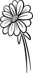 A Logo Design Of a Wildflower Flower Icon Buttercup, Daisy, Dandelion