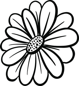 A Logo Design Of a Wildflower Flower Icon Buttercup, Daisy, Dandelion