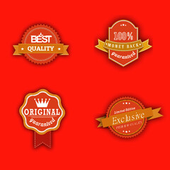 Set of  FLAURAL labels or badge