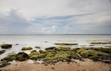 Fototapeta na wymiar Amazing Beautiful Bara Beach Sea View - Bira, South Sulawesi - March 31, 2014