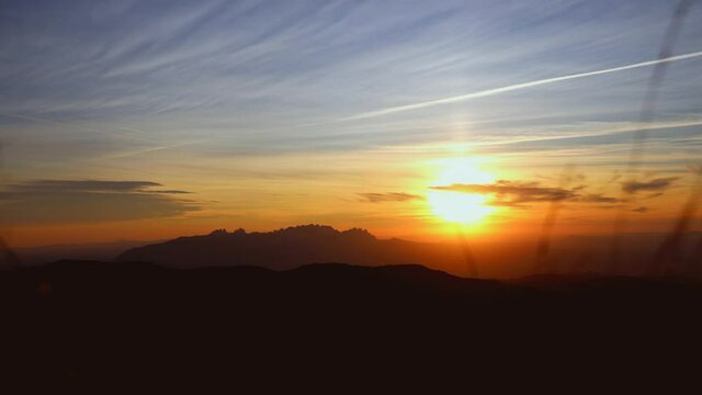 4K Timelapse video - Sunset in the mountains.