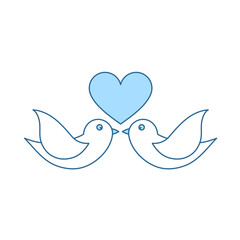 Dove With Heart Icon