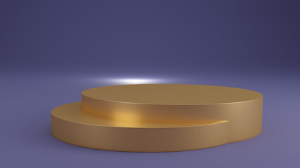 3d rendered. Pedestal for platformor Display, product stand.