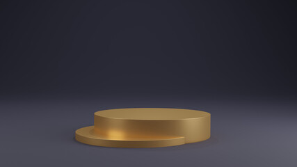 3d rendered. Pedestal for platformor Display, product stand.