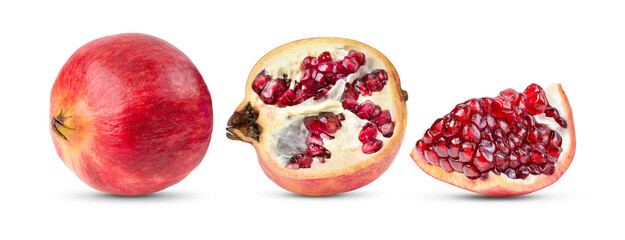 Pomegranate on wite background