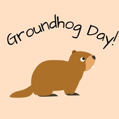 Groundhog Day card