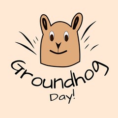 Fototapeta premium Happy Groundhog Day