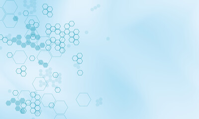 Medical concept with hexagonal pattern background. Vector illustration.