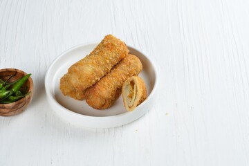 fried Rissoles or risol is indonesian traditional street food	