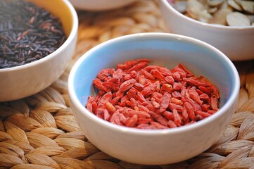 Goji berries are a super healthy ingredient for many dishes.