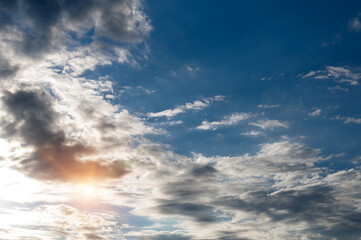 Sky clouds and clear sky at Tver. Russia