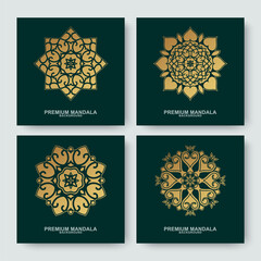 Set of golden mandala collections