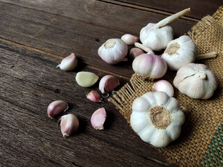 garlic on a table