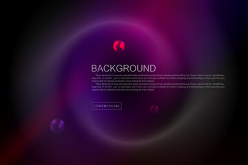 Dark design with a gradient, round abstract frame as a cycle