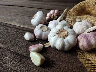 garlic on a table