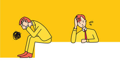 失敗をして落ち込んでいるビジネスマン