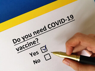 One person is answering question about vaccines. He needs covid-19 vaccine.