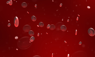Red blood cell abstract background.