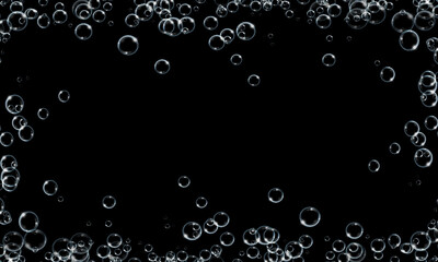 Beautiful transparent bubble frame background.