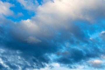 Obraz premium Backgrounds and textures. Blue beautiful sky with clouds.