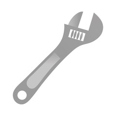 wrench adjustable construction and renovation tool icon, home repair concept