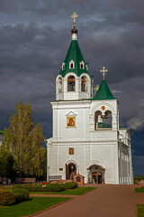 Fototapeta na wymiar Protection of the Virgin church. Transfiguration monastery, city of Murom, Russia. Year of constructrion 1691