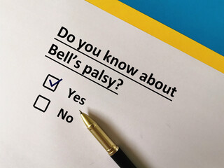 One person is answering question about vaccines. He knows about bell's palsy.