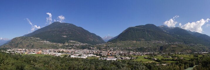 Naklejka premium Panoramica Sondrio