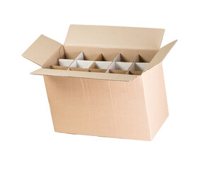 box made of beefed cardboard with bottle cap