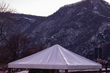 tent in the mountains