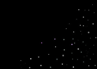 Abstract Small flower pattern on black background