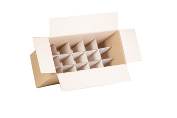 box made of beefed cardboard with bottle cap