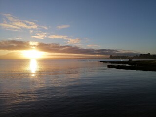 sunset over the sea