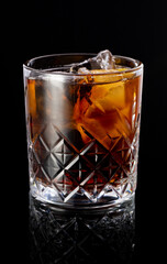 alcoholic cocktail for bar on black background