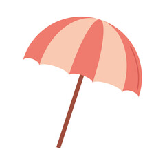 travel vacations beach umbrella protection isolated vector icon