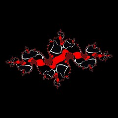 bright red to black colour gradient as geometric patterns and designs