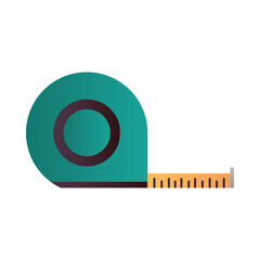 roulette tape measure construction and renovation tool icon, home repair concept