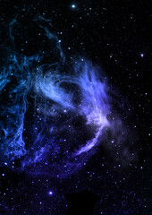 Being shone and star field against space.