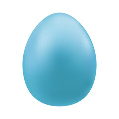 Vector volume blue egg. Symbol of the Easter holiday