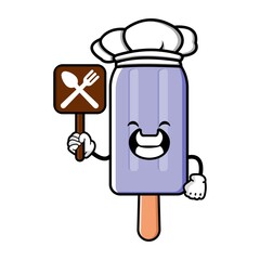 cute ice cream cartoon mascot character