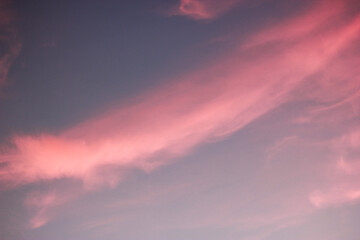 pink clouds in the sky
