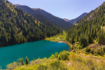 View of the first of the Kolsai lakes, Kazakhstan