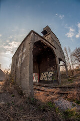 Fototapeta na wymiar An abandoned railway depot - Urbex