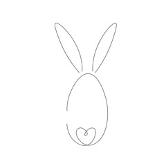 Easter egg bunny icon vector illustration
