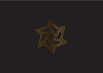 Obraz premium Geometric Luxury logo template gold color,modern, minimalis design
