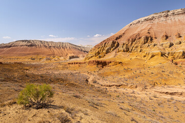 Aktau Mountains in Altyn-Emel National Park, Kazakhstan