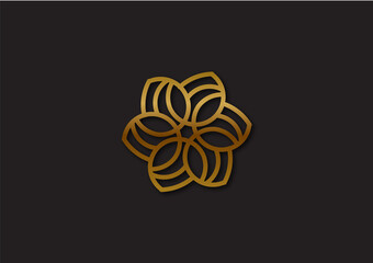 Geometric Luxury logo template gold color,modern, minimalis design