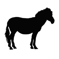 horse silhouette vector illustration.