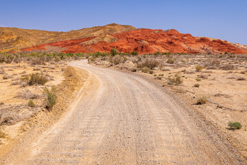 Aktau Mountains in Altyn-Emel National Park, Kazakhstan