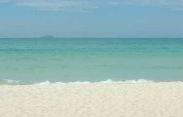 blue sea and the beach in Thailand sea landscape.
